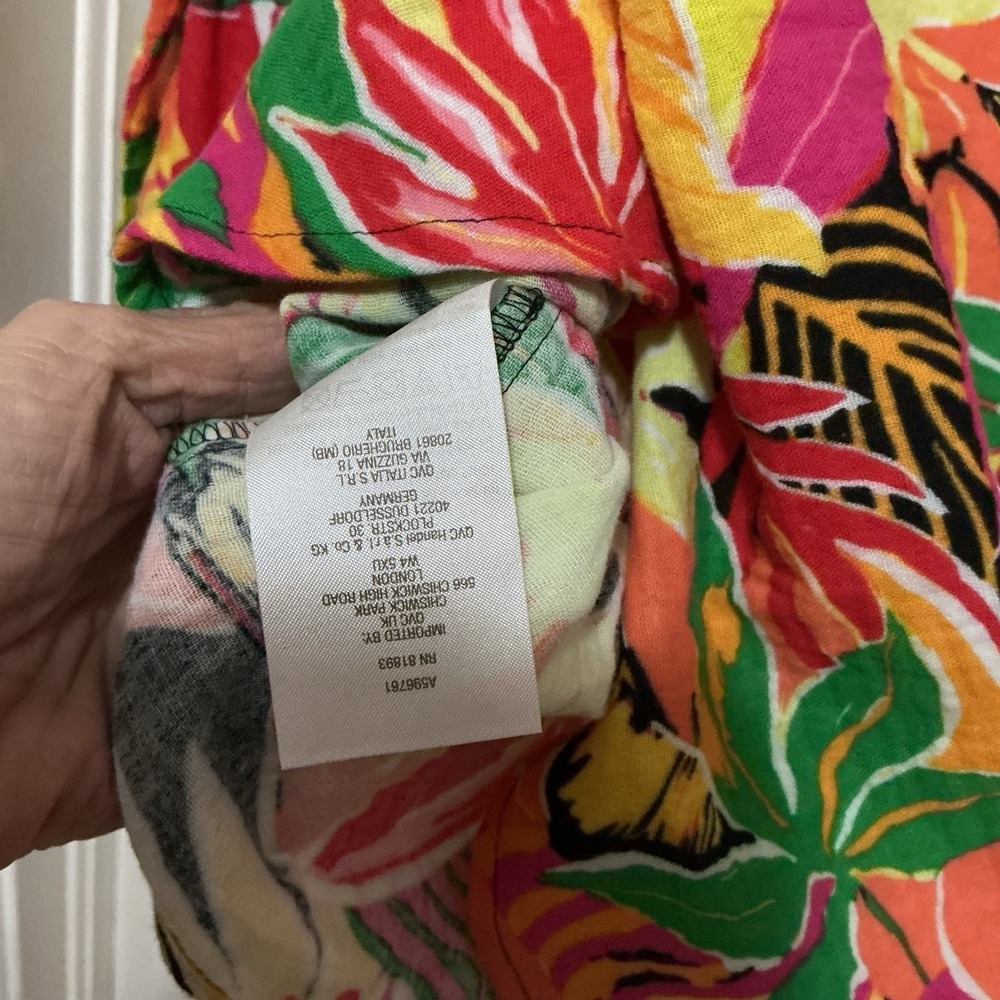 Joan Rivers BRIGHT VIBRANT shirt Jacket Large New No Tags Red Orange Yellow - Picture 5 of 6
